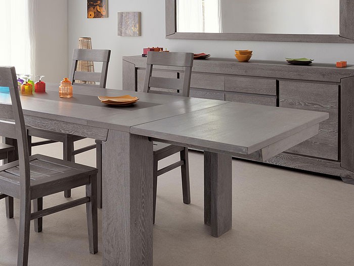 Esstisch Holztisch 190(244/298)x78x90cm Eiche grau ...