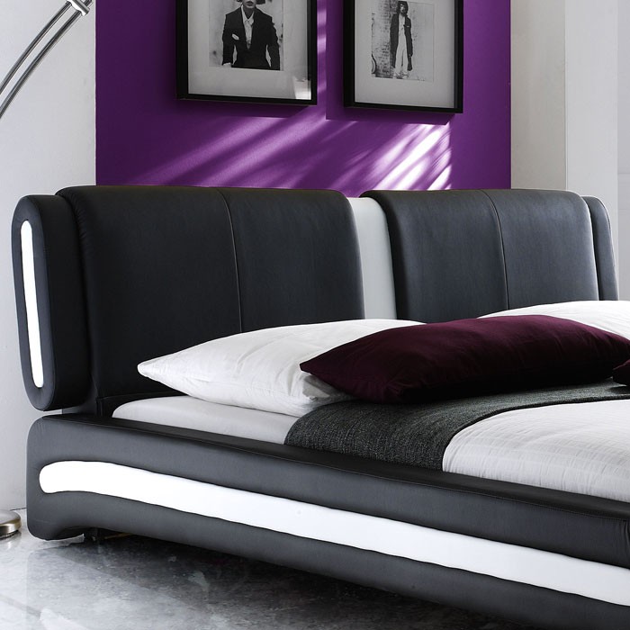 Polsterbett schwarz komplett bett 140x200 lattenrost matratze ...
