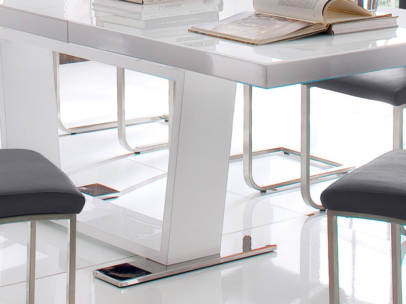 Designer esstisch glas ausziehbar: esstisch glas metall ausziehbar ...