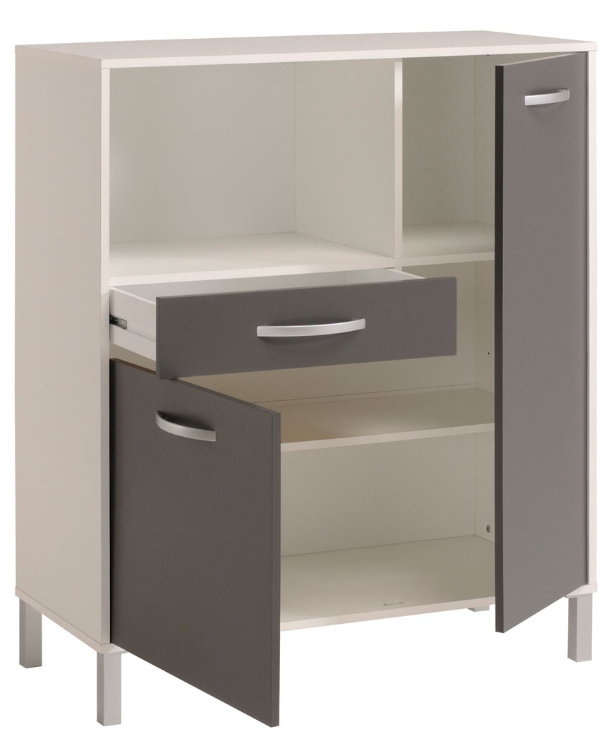 Küchenschrank opika 2 100x118x43 cm weià grau schrank ...