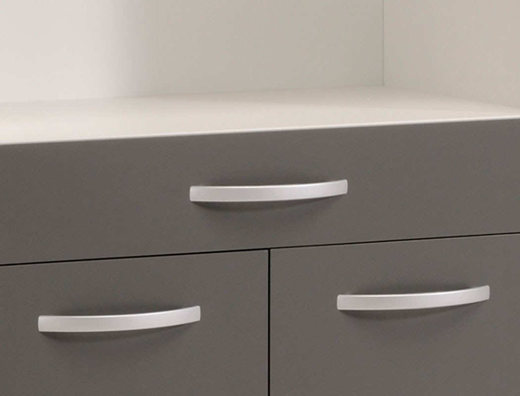 Küchenschrank opika 4 80x185x43 cm weià grau schrank highboard ...