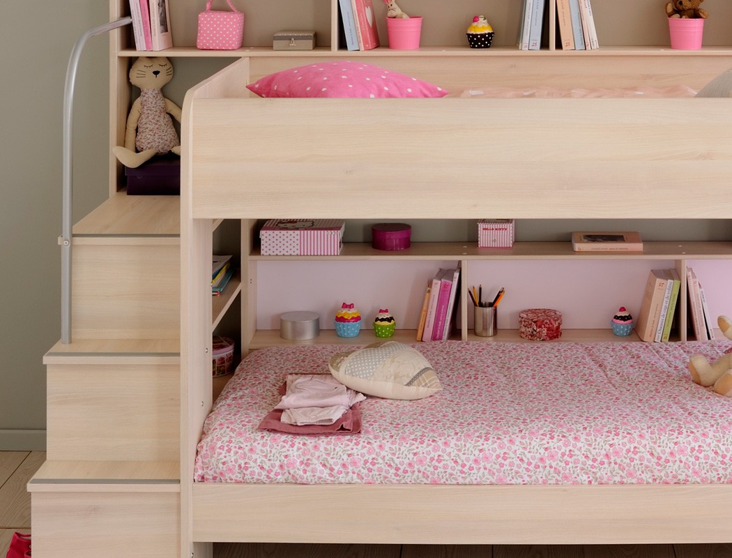 Etagenbett hochbett twin 12, akazie nb 245x171x114cm ...