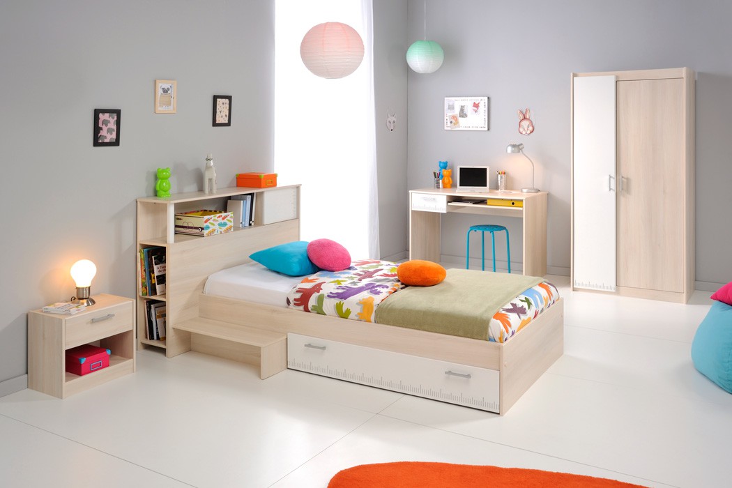 Jugendzimmer chiron 15 akazie nb bett regal nako schreibtisch ... Bett wie schrank