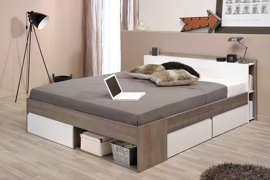 Jugendbett Bett 140x200 Eiche Nb Lattenrost Matratze