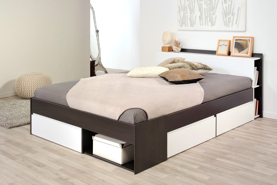 Jugendbett Bett 140x200 Kaffeefarben Lattenrost Matratze