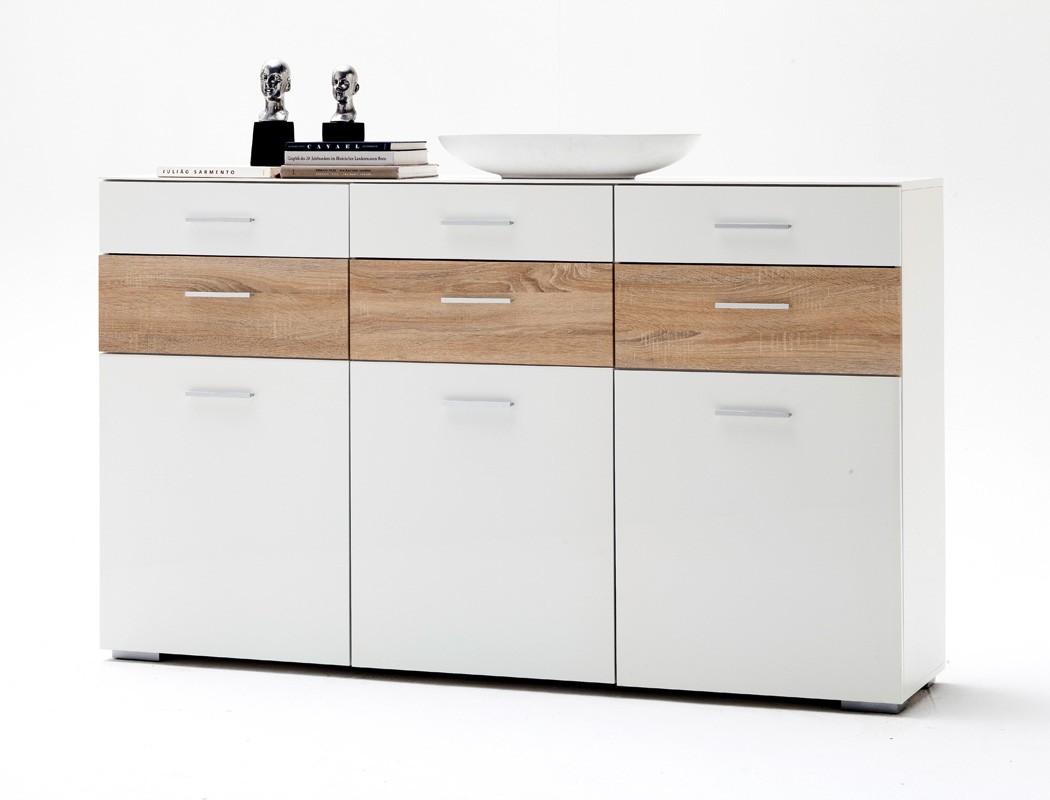 Sideboard paskal 180x110x40 weià hochglanz anrichte schrank ...