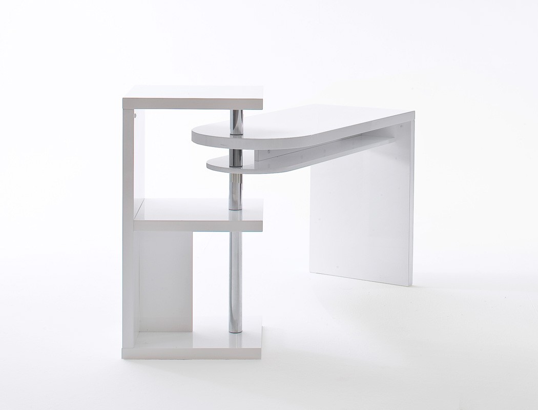 Schreibtisch mats weià hochglanz bürotisch computertisch regal ... Regal weiß hochglanz