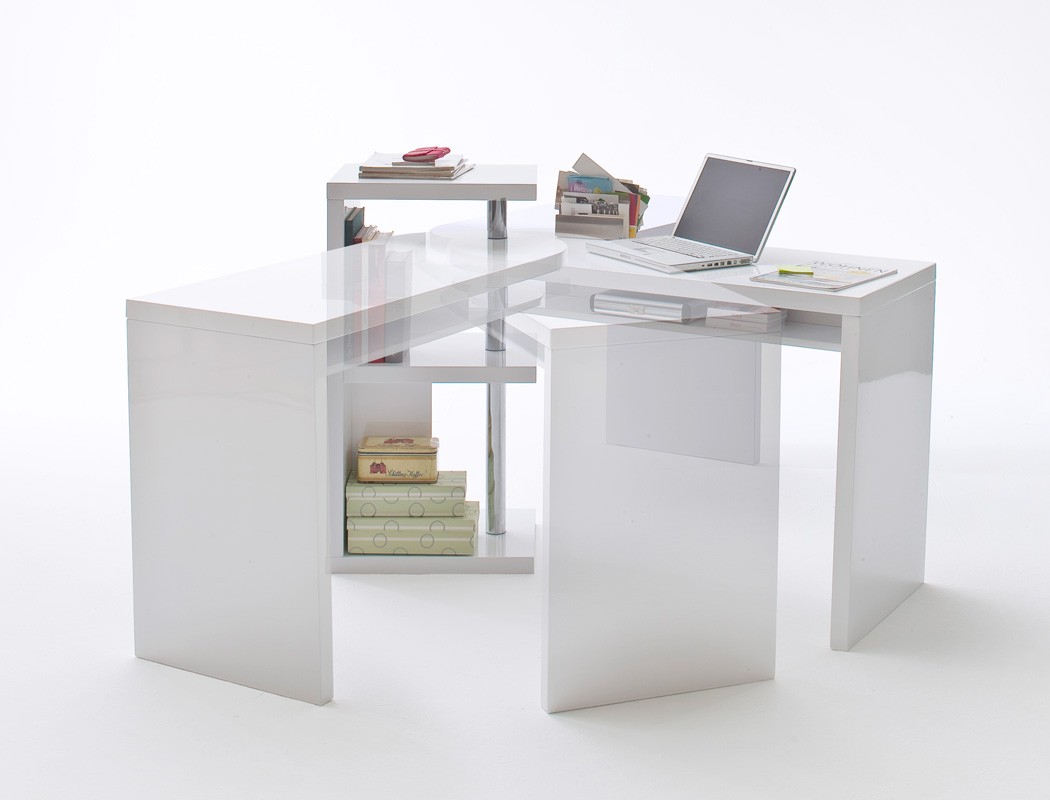 Schreibtisch mats weià hochglanz bürotisch computertisch regal ... Regal weiß hochglanz