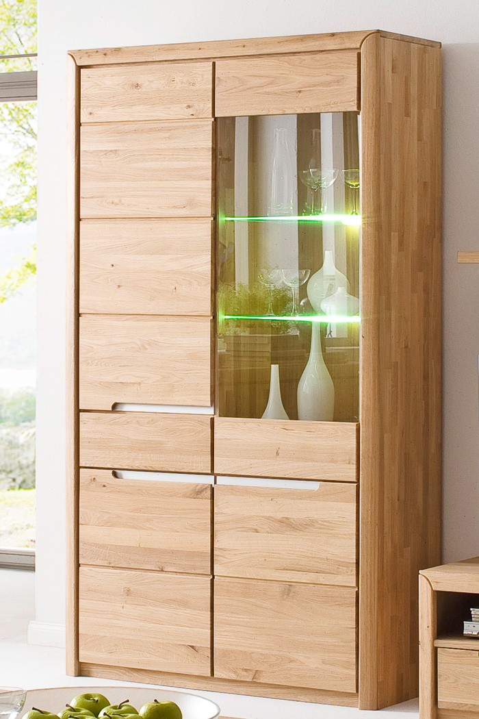 Vitrine Pisa 2 Eiche bianco massiv 114x198x41 cm Glasvitrine Schrank : Vitrine Eiche Hell Massiv Vitrine Eiche Hell Massiv : Vitrine Pisa 2 Eiche bianco massiv 114x198x41 cm Glasvitrine Schrank