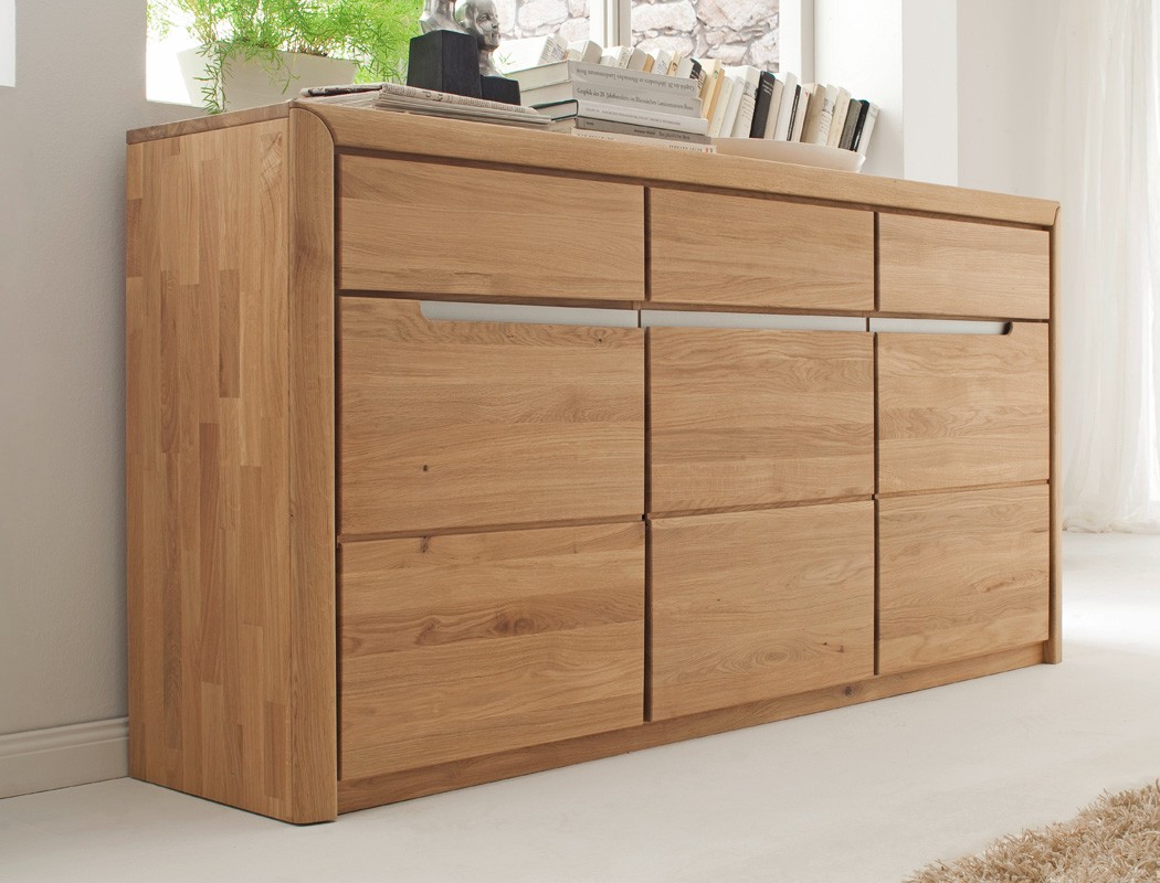 Sideboard Pisa 13 Eiche bianco massiv 180x90x41 cm ...