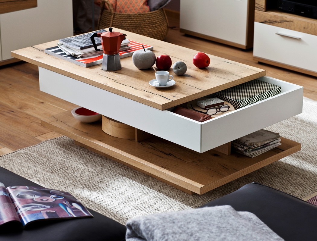 Couchtisch weià crack eiche 115x70x45 cm sofatisch tisch ...