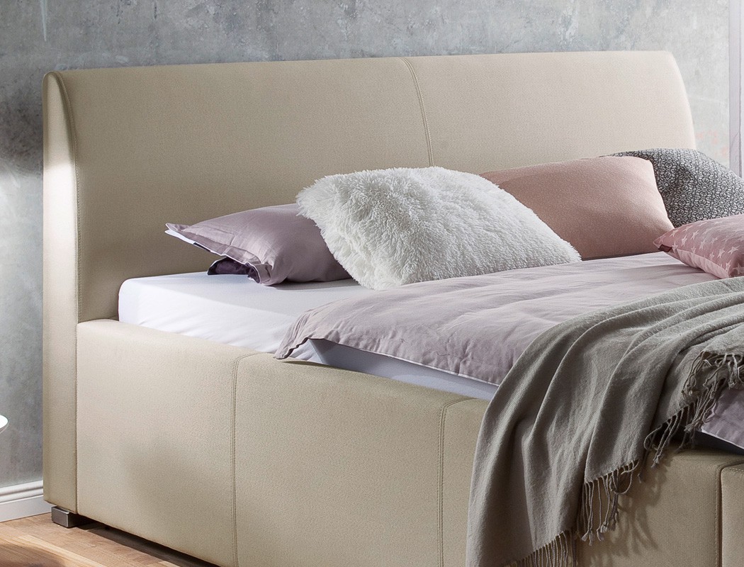 Polsterbett Mit Bettkasten Larissa 180x200 Beige