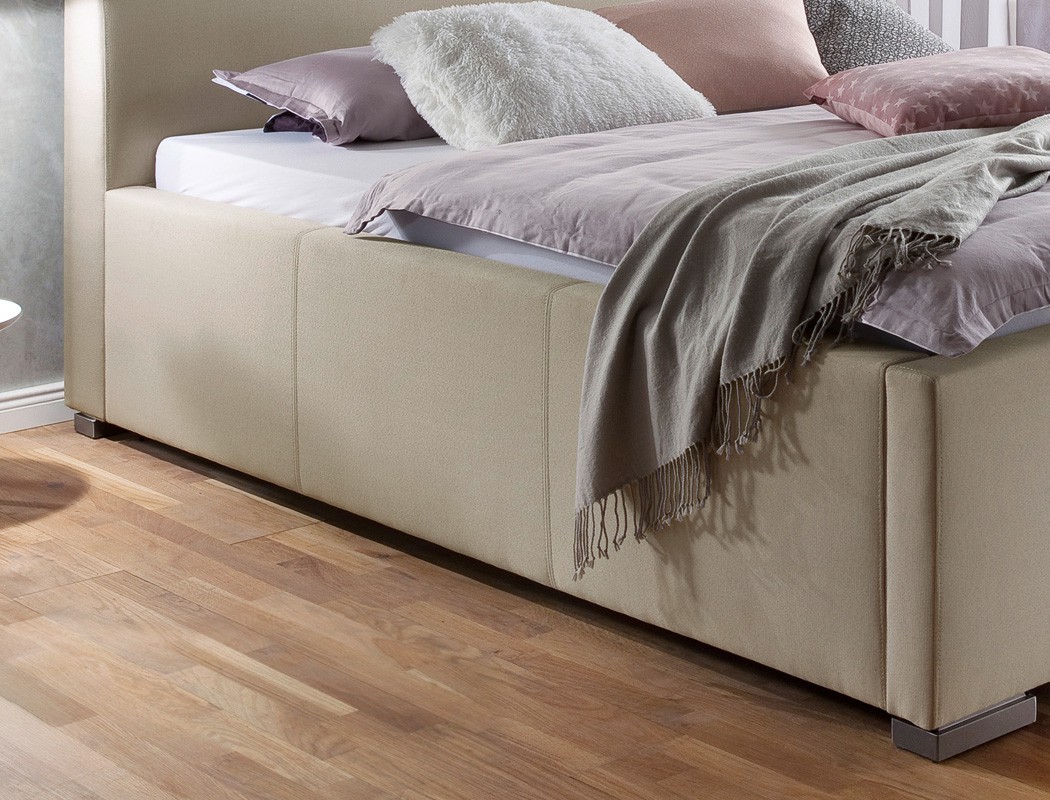 Polsterbett Mit Bettkasten Larissa 180x200 Beige