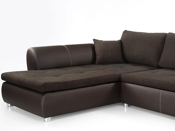 Luxus Gartenmobel Teak : Wohnlandschaft Avery, 287x196cm, Webstoff braun, Kunstleder braun Sofa Luxus Gartenmobel Teak : Wohnlandschaft Avery, 287x196cm, Webstoff braun, Kunstleder braun Sofa