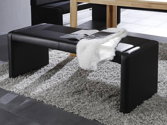 Luxus Gartenmobel Teak : Polsterbank Bern 140cm, Kunstleder Elektra schwarz, Sitzbank Esszimmer Luxus Gartenmobel Teak : Polsterbank Bern 140cm, Kunstleder Elektra schwarz, Sitzbank Esszimmer