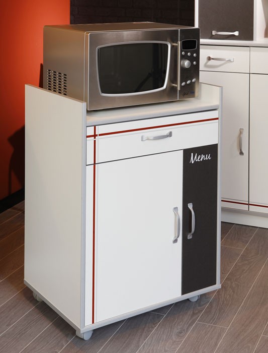 {Küchenschrank weiß
58} Küchenschrank, Anrichte Cosina 4, 60x80x44cm rollbar, weiß Abs ... | {Küchenschrank weiß
58}