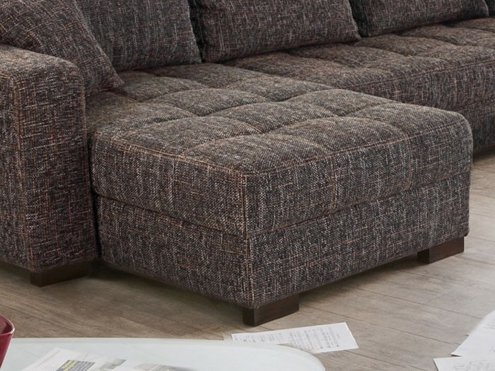 ~ Wohnlandschaft Antigua braungrau 357x222x162, Bettfunktion Sofa Couch Wohnlandschaft Braun Strukturstoff ~ Wohnlandschaft Antigua braungrau 357x222x162, Bettfunktion Sofa Couch