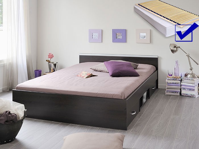 Jugendbett Leader 5 1 140x200 Kaffeefarben Lattenrost