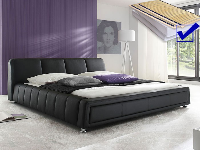 Polsterbett Komplett Aron Bett 180x200 Schwarz
