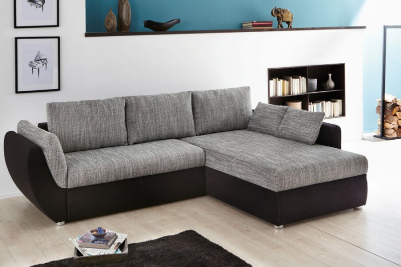 wohnzimmer couch grau: grau schwarz Bettfunktion Polsterecke Wohnzimmer Sofa & Couch wohnzimmer couch grau: grau schwarz Bettfunktion Polsterecke Wohnzimmer Sofa & Couch