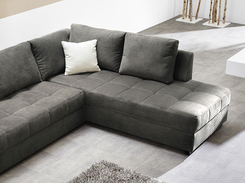 Polsterecke Aurum Grau 267x221cm Bettfunktion Sofa Couch Polsterecke Aurum Grau 267x221cm Bettfunktion Sofa Couch
