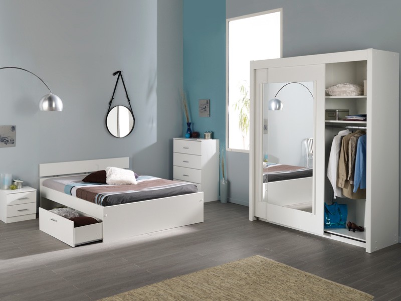 Jugendzimmer inaco 111 weiÃ, schlafzimmer 4 teilig komplett, bett ... Schlafzimmer betten mit bettkasten