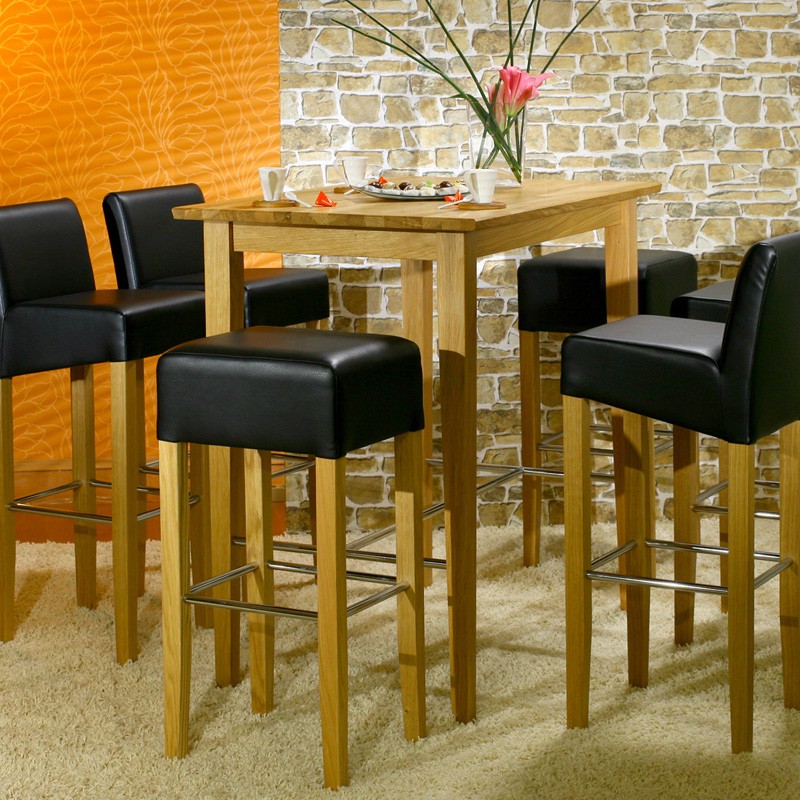Barhocker Tisch Set Set Bartisch Bistrotisch 120x70x110 4 Barhocker