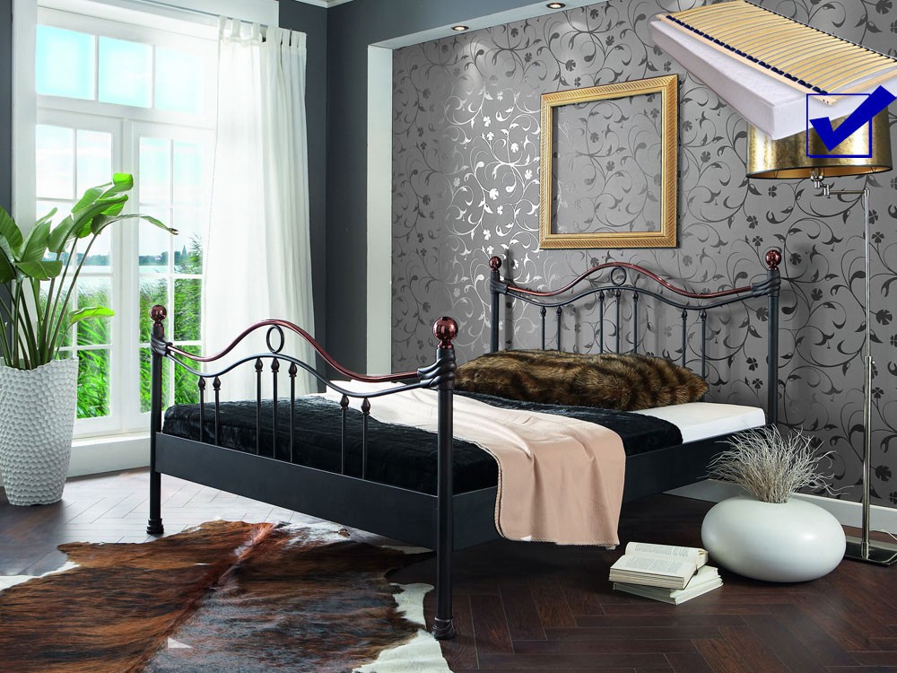 Metallbett Komplett Bett Cesar Lattenrost Matratze Varianten Wohnbereiche Schlafzimmer