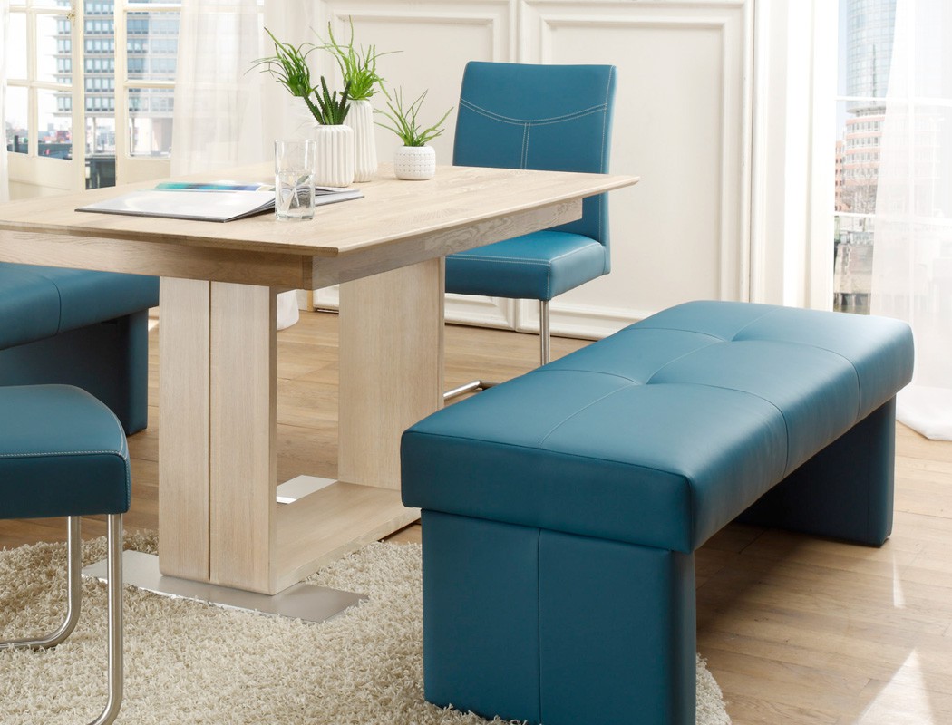 Sitzgruppe Eiche sonoma, Tisch 130x90 + Sitzbank 130cm ...