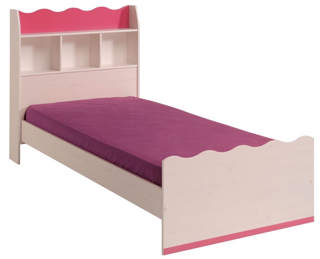 Kinderzimmer lilan 2 weià pink kinderbett nachttisch kommode ...
