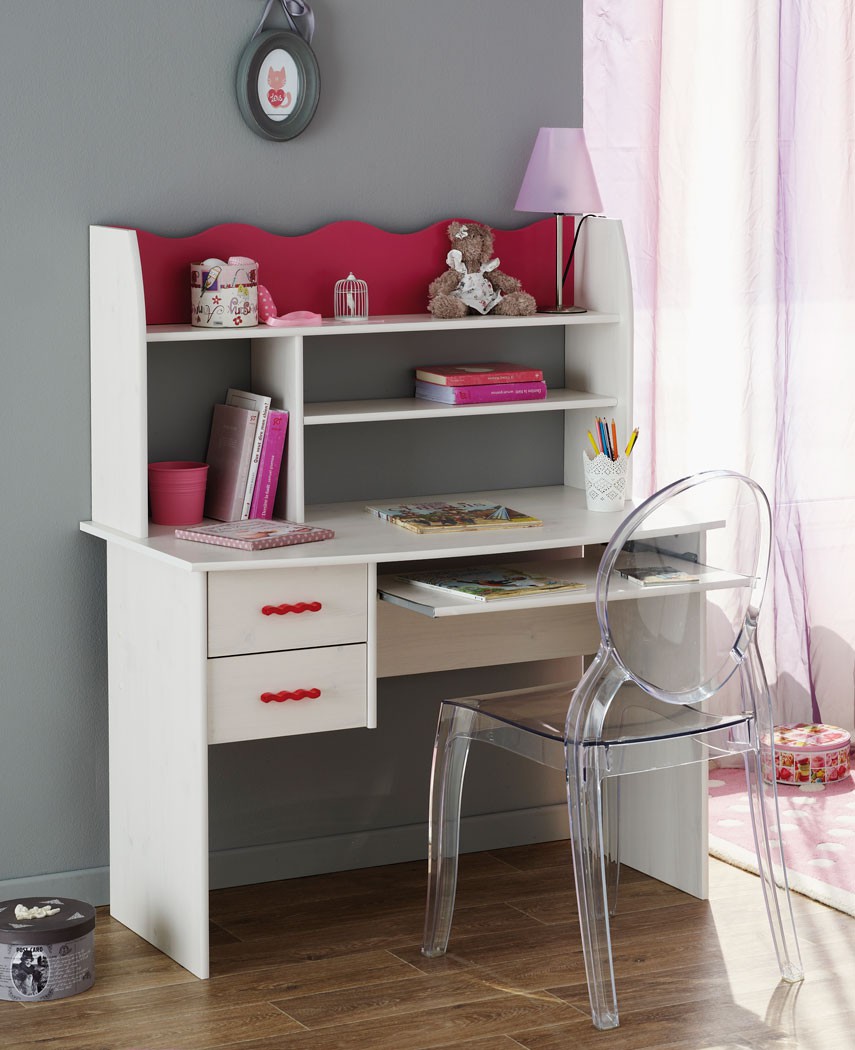 Schreibtisch lilan 3 weià pink kinderzimmer mädchen tisch ...